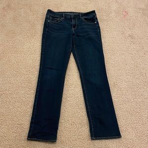 COPY - Dark wash American Eagle straight leg blue jeans size 10 long